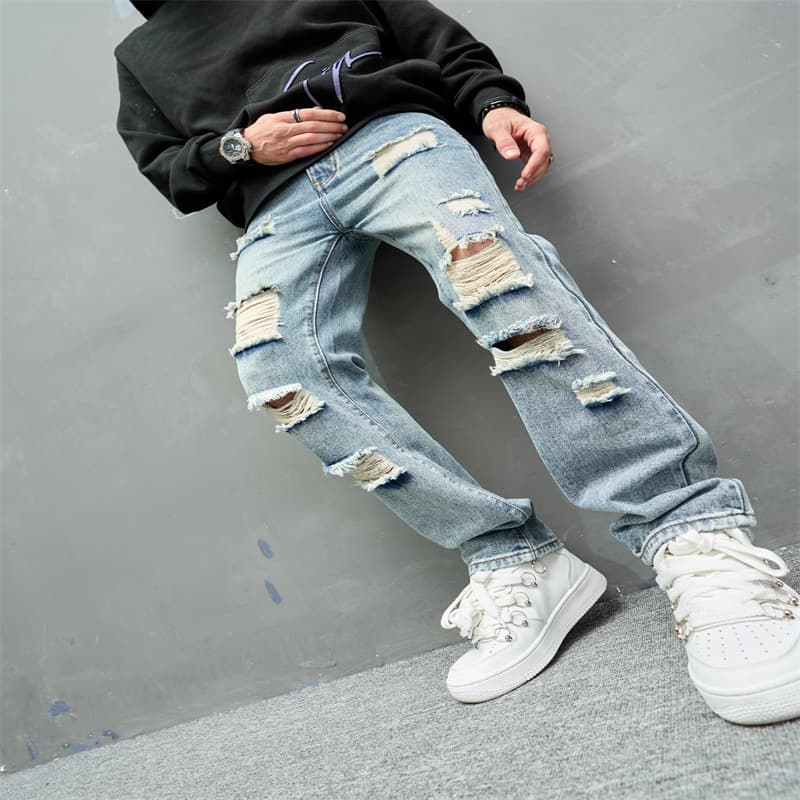 Men's Vintage Print Casual Jeans