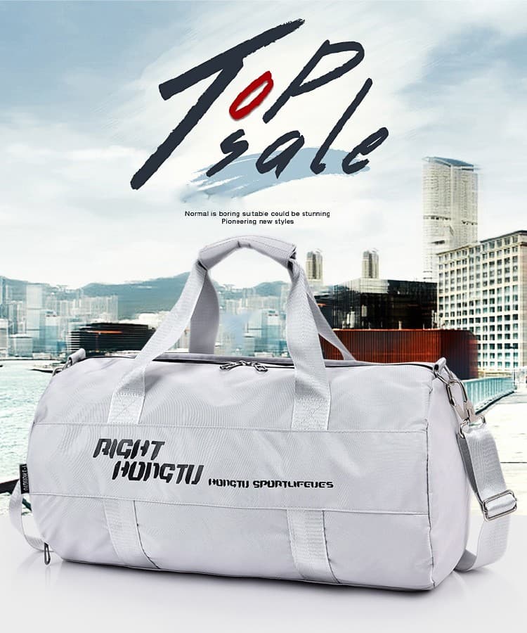 Dry And Wet Separation Sports Fitness Bag Short-distance Hand-held Cylindrical Travel Bag Large Capacity Duffel Bag