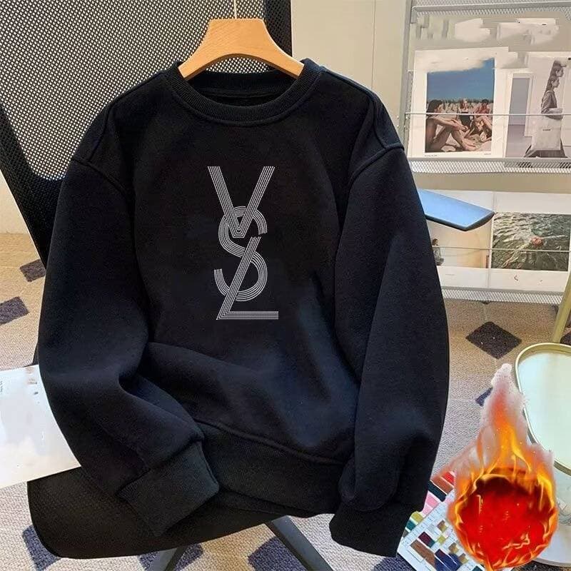 Pull en coton à col rond et velours pour homme, vêtement d'automne et d'hiver, ample et tendance, assorti à tout