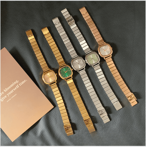Women's Watches New Light Luxury Niche Style Small Fresh Watch For Women Simple Temperament Student Square Bamboo Strap