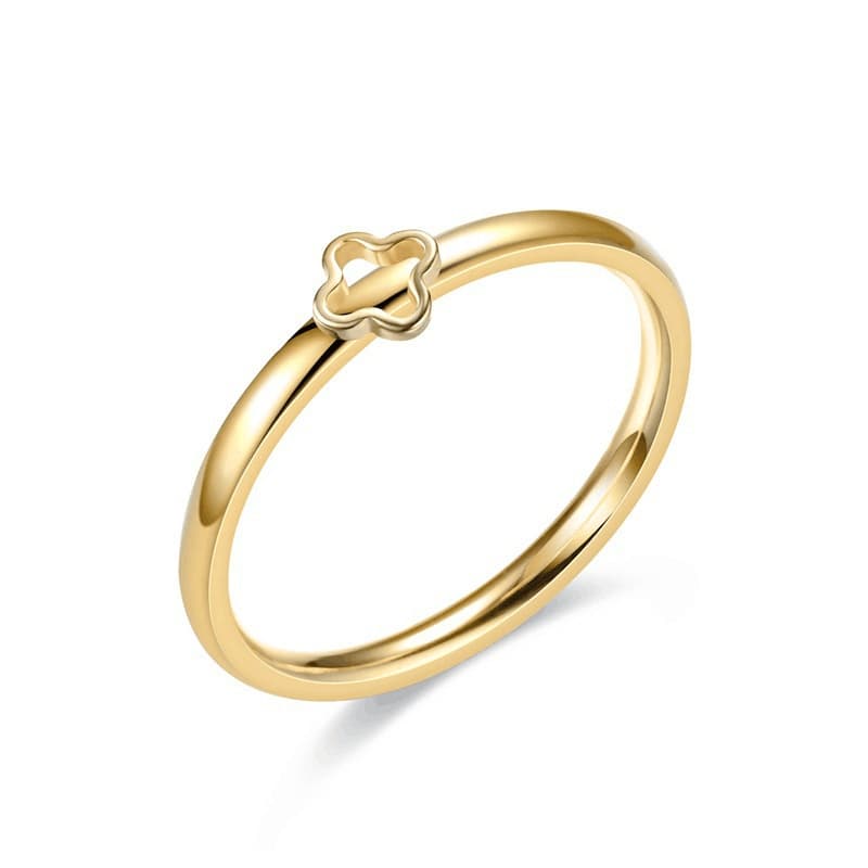 High end design sense, trendy titanium steel women's non fading light luxury ring, Korean version, niche accessory