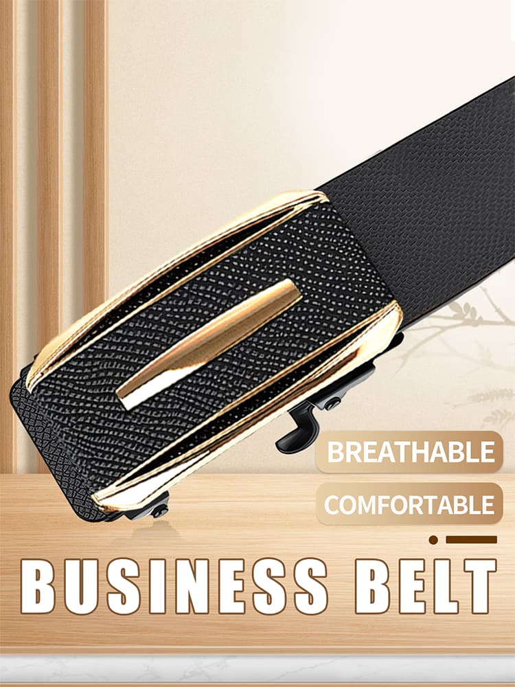 HOT New Fashion 12 Constellations Automatic Alloy Toothless Buckle Business Leather Men's Jeans High Quality PU