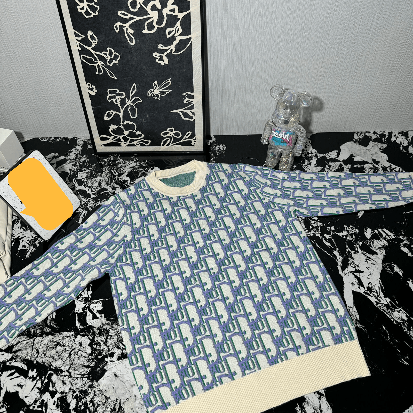 Pull col rond automne et hiver 2024 Nouveau pull jacquard lettres pour hommes et femmes plein du même logo Pull tricoté ample et décontracté