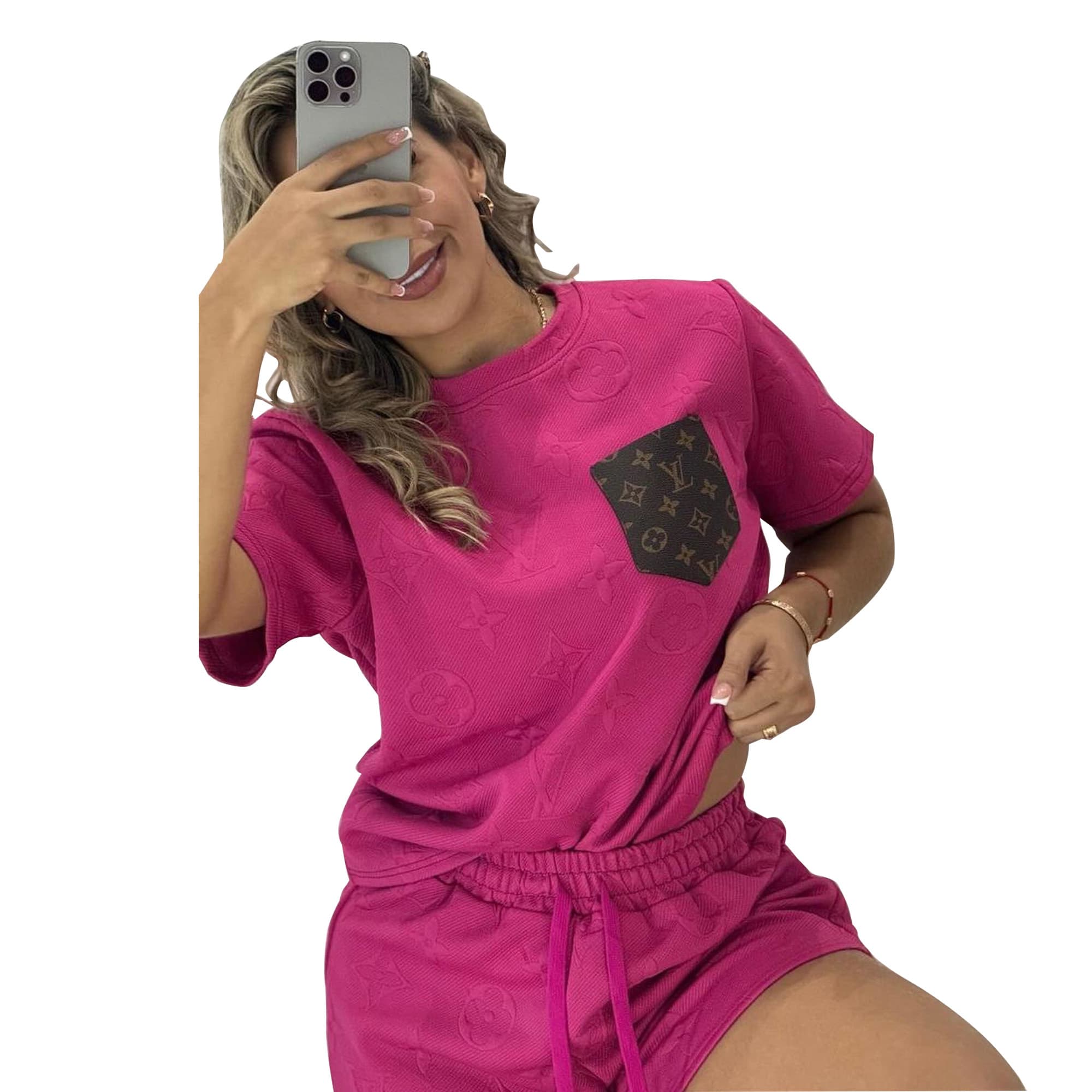 Ensemble décontracté et doux pour femme, composé d'un haut à manches courtes et d'un short à taille élastique, et d'un survêtement chic deux p