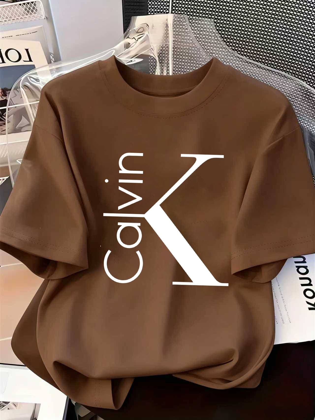 T-shirt tendance été 2026, coupe ample, manches courtes, imprimé