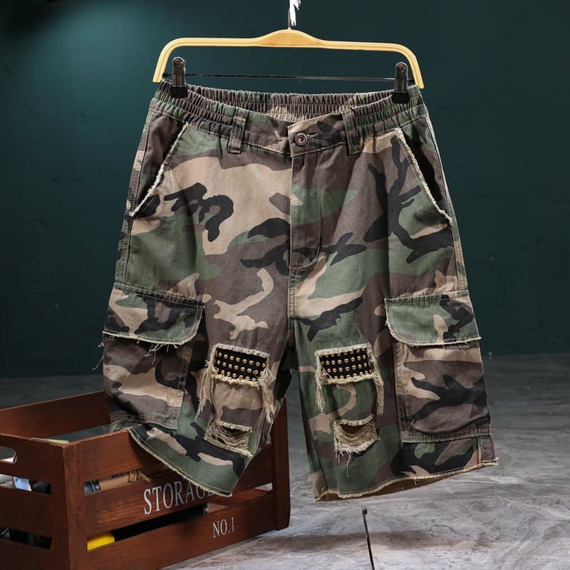 Men's Clothing New Outdoor Camouflage Plaid Shorts Tactical Pants Summer Workwear Casual Pants Assault Pants Men