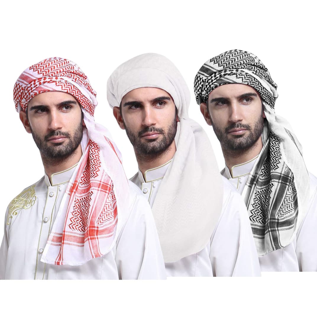 Men's Scarves Jacquard Outdoor Square Scarf Ethnic Style Scarf Windproof Head Wrap Square Scarf
