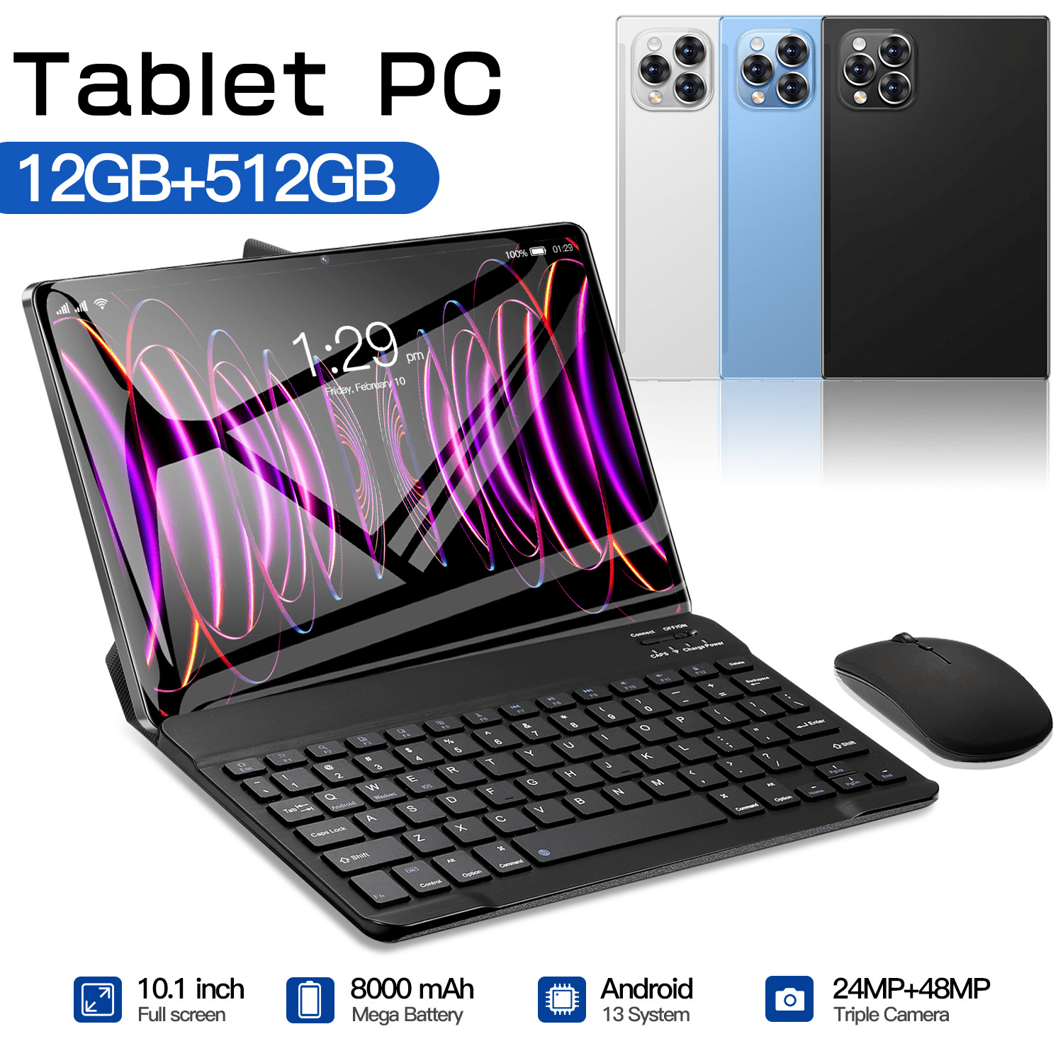 ipa15 pro 12GB+512GB 10.1 "tablet Bluetooth Gaming Learning Dual SIM Android 4G calling Yahoo