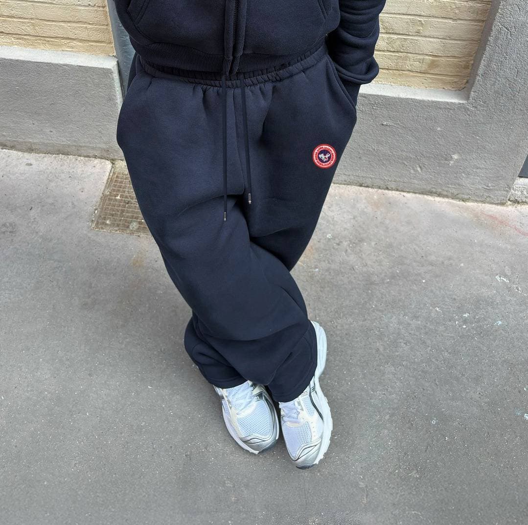 Chemise à capuche à manches longues délavée style rétro américain, pantalon ample et décontracté, costume pull japonais à la mode