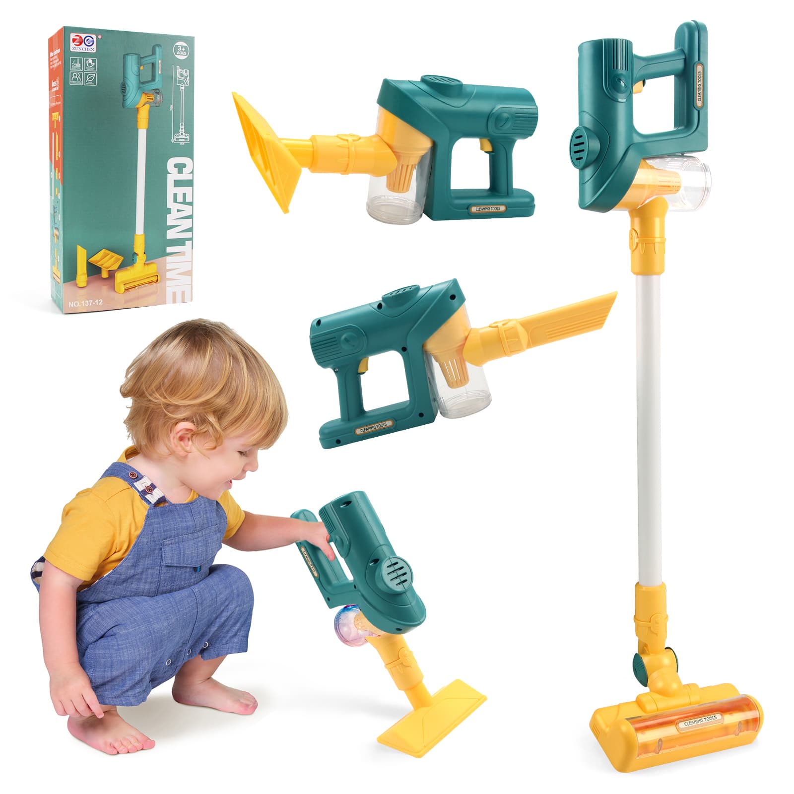 Electric Mini Vacuum Cleaner Simulation Housework Dust Catcher with Light and Music for Kids Gifts Educational Pretend Play Toys