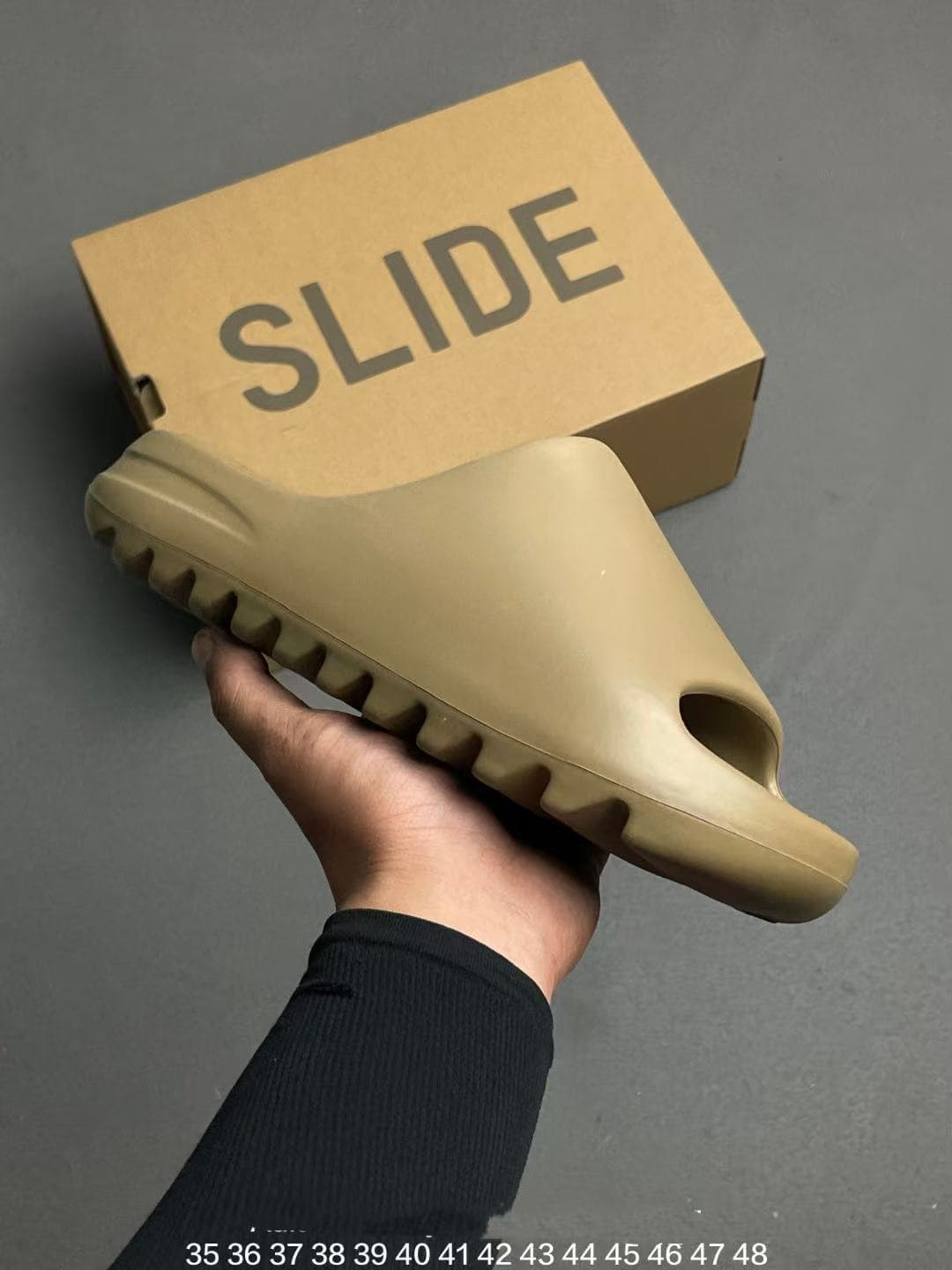 Chaussons Yeezzyy Slide Granite confortables et polyvalents en EVA pour hommes et femmes
