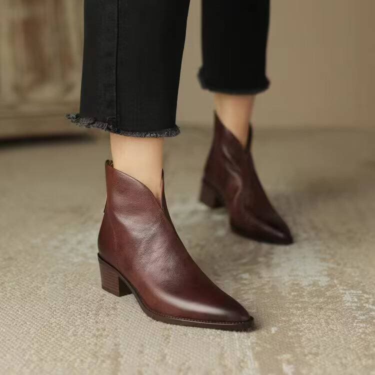 Women's Boots 2025--1 Autumn/Winter New Retro Ankle Boots And Short Ankle Boots