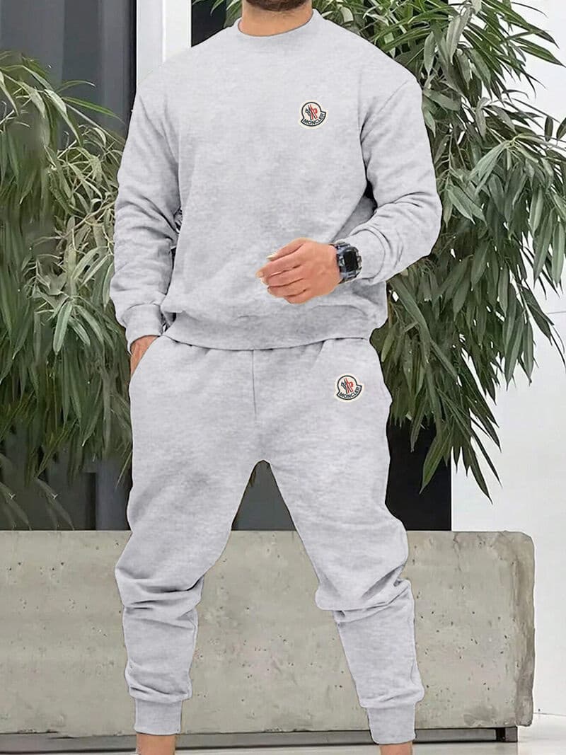 Vêtements de sport, sweat-shirt à col rond, ensemble deux pièces (sweat-shirt et pantalon de survêtement) pour homme