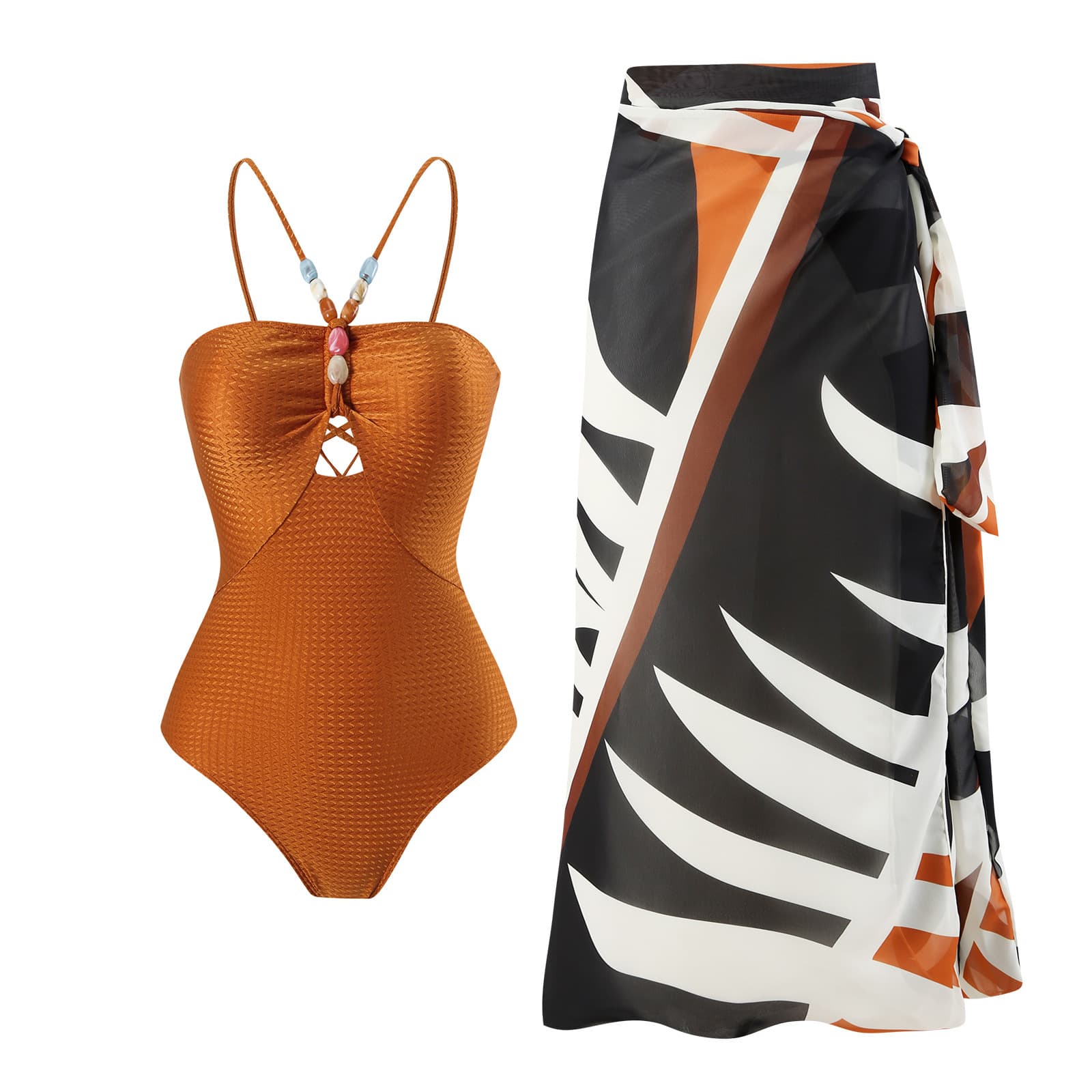 Women's Clothing new hot selling hot style spot one piece swimsuit women's suit retro chiffon skirt swimsuit suit