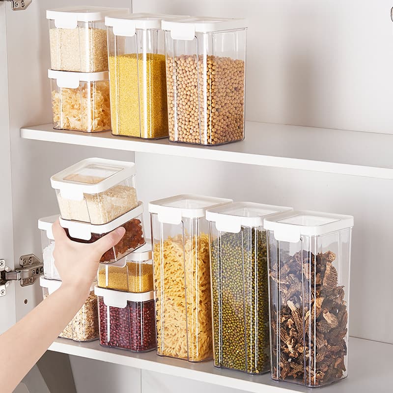 Sealed Jar Food Grade Coffee Bean Noodle Storage Jar Grain Storage Box Spice Storage Transparent Sealed Box