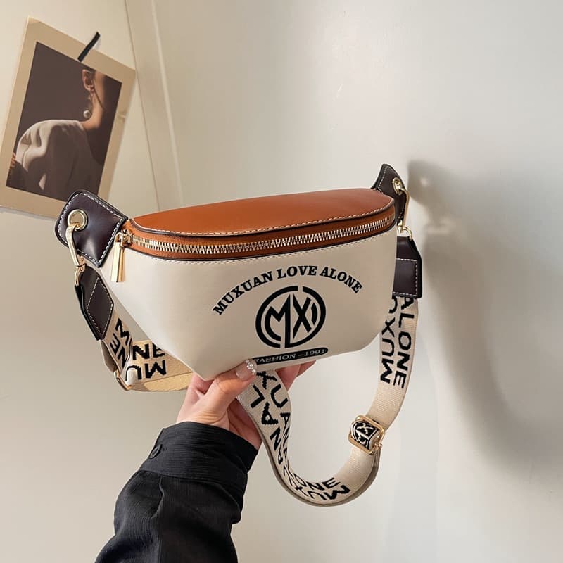 New Versatile Wide Strap Crossbody High-End Chest Waist Fashionable Trendy Women's Bag