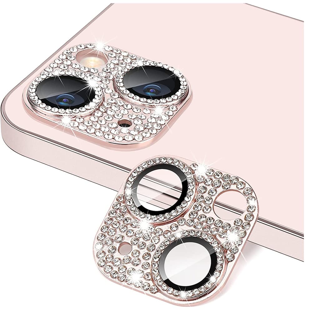 Glitter Diamond Camera Lens Protector Case Cover For iPhone 15 14 Plus 13 Pro Max 12 Mini 11 Women Protection Phone