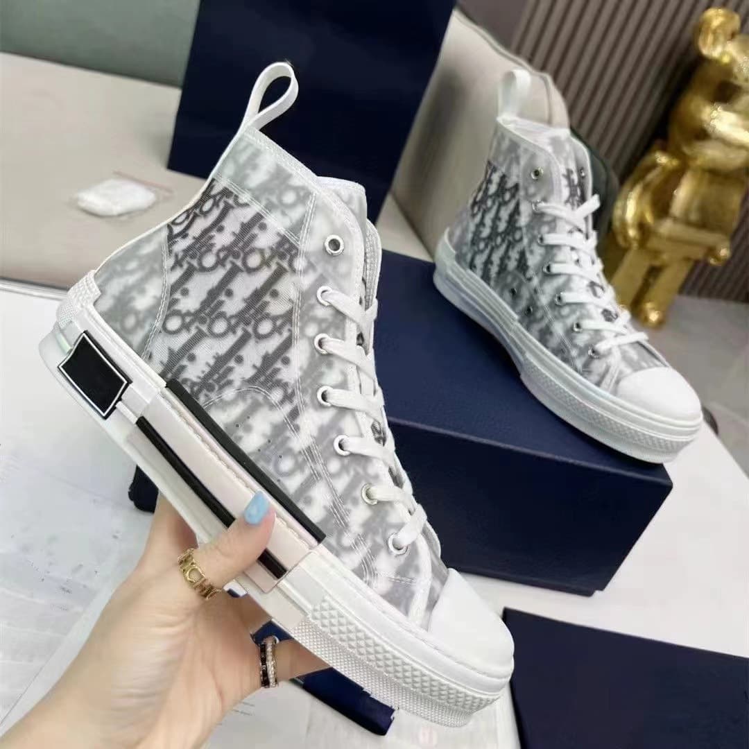 Chaussures de sport décontractées en toile montantes pour couple de célébrités, nouvelle collection printemps 2024