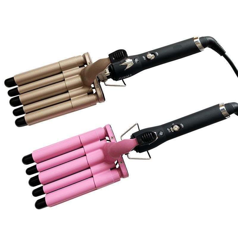5-Barrel Hair Waver & Straightener – Dual Use Curling Iron (Adjustable Temperature 150-230°C Ionic Technology 360° Swivel Cord Ceramic Coated Plates)​