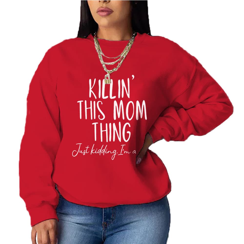 Women's Printed Casual Loose Long-sleeved Hoodie