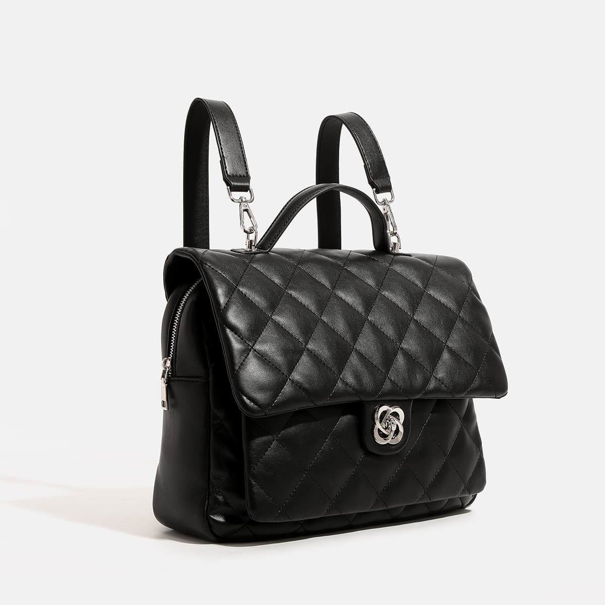 Small Backpack For Women New Style Fashion Rhombus Backpack Versatile Large Capacity Portable Briefcase