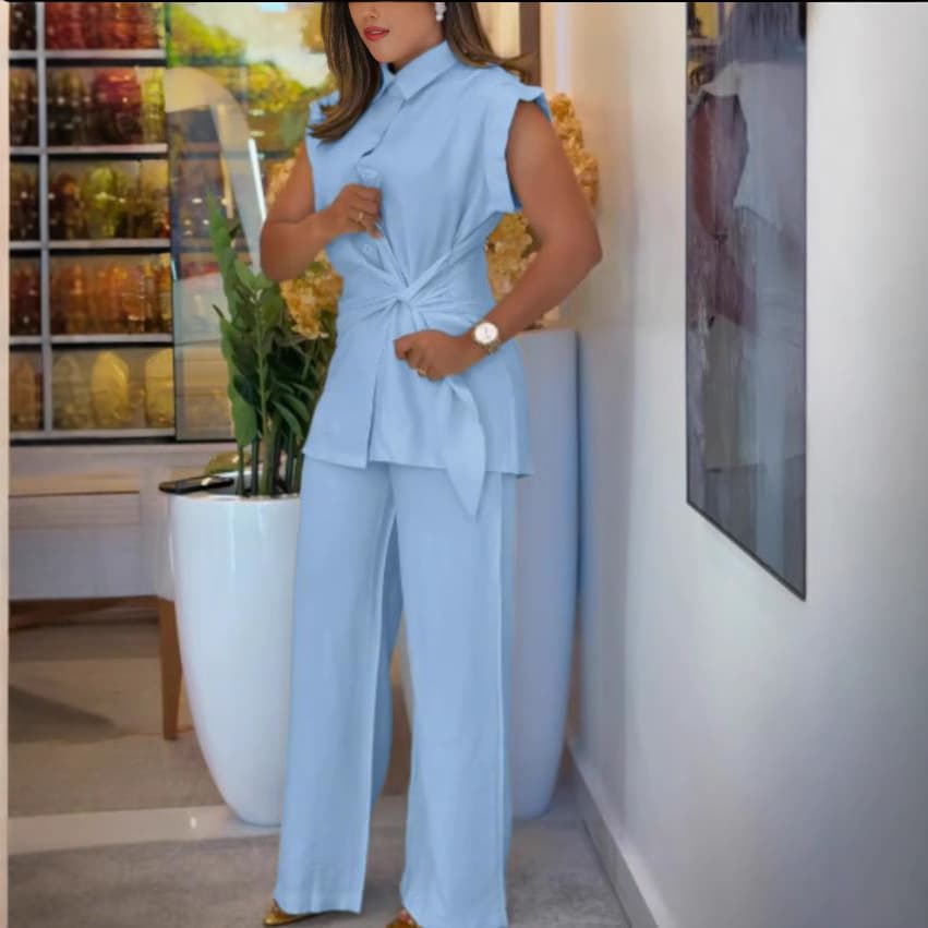 Women's Clothing Casual Shirt Set