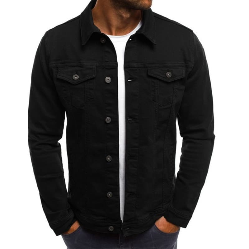 Men's Casual Solid Color Jacket Cardigan Button Cargo Jacket
