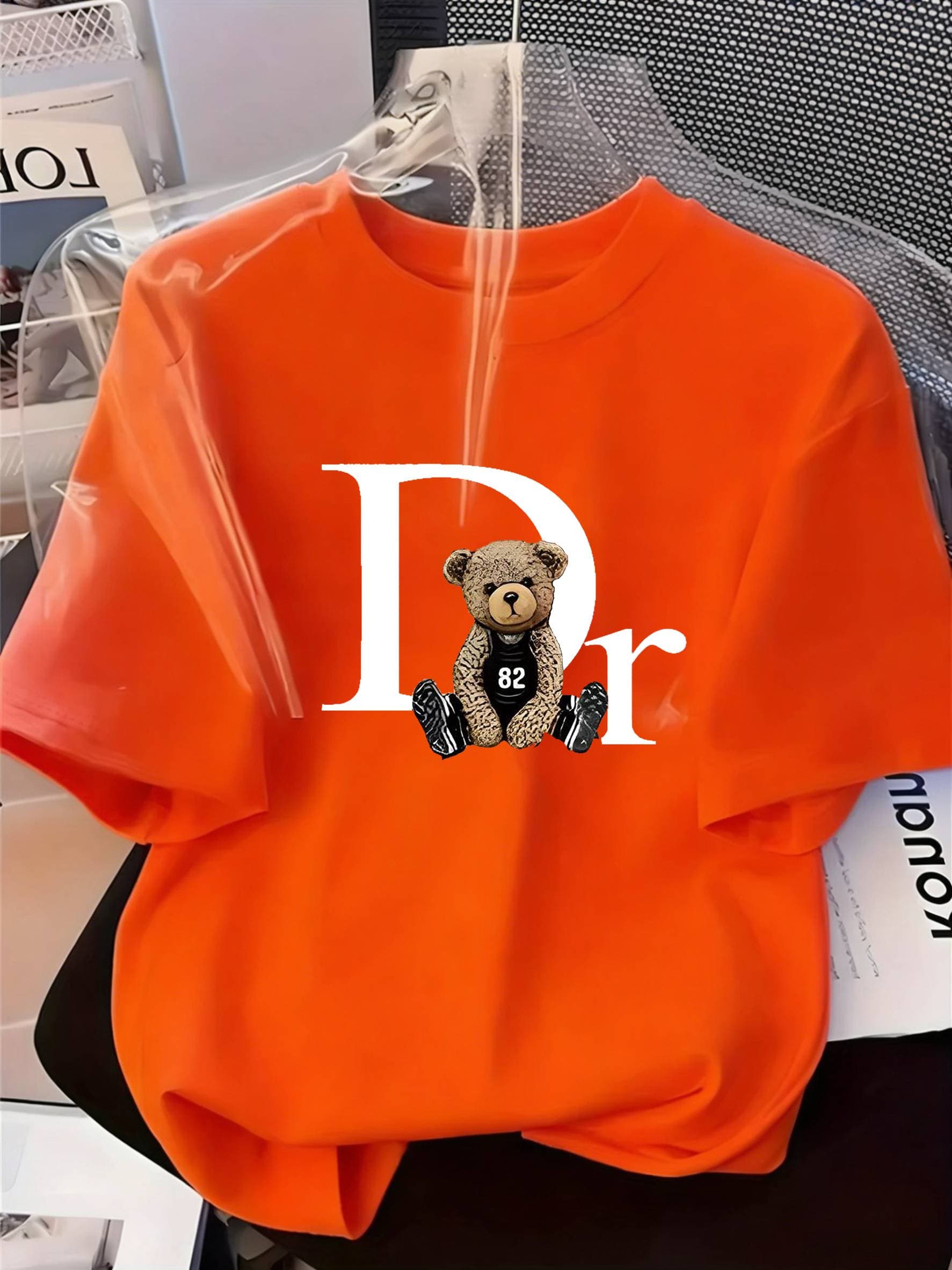 T-shirt tendance été 2025, coupe ample, décontracté, manches courtes, imprimé