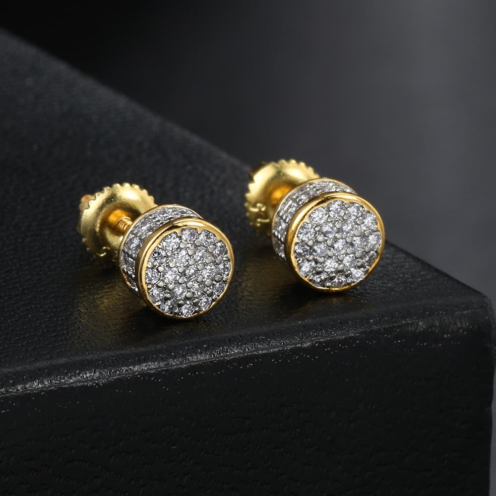 hot selling light luxury full diamond thread earrings for men micro inlaid zircon color separation earrings cross border e commerce trendy earrings