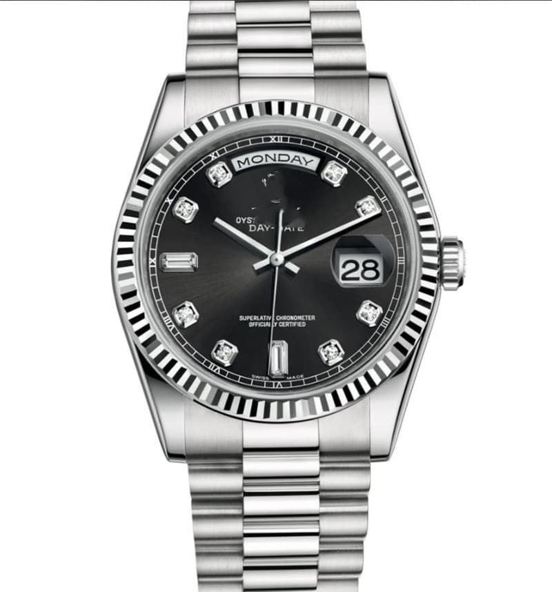 Montre-bracelet en acier pour homme Laojia Business Diary