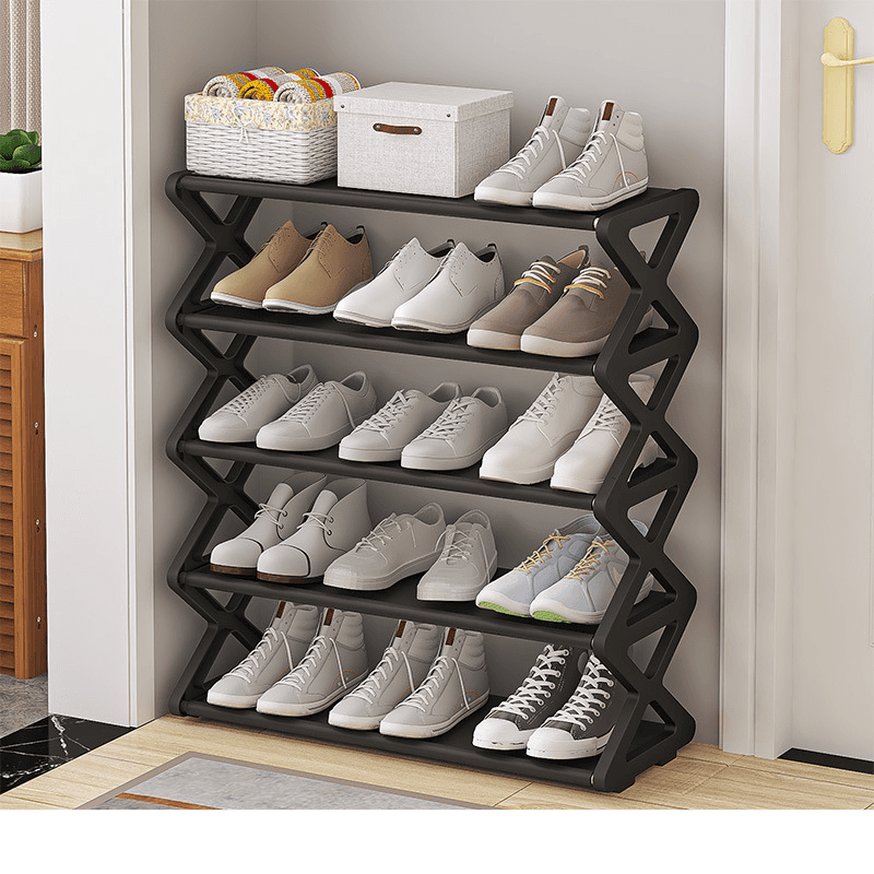 X Shaped Shoe Rack One Piece Simple Storage Shoes Multi Layer Dormitory Home Artifact Door Dustproof Shoe Cabinet