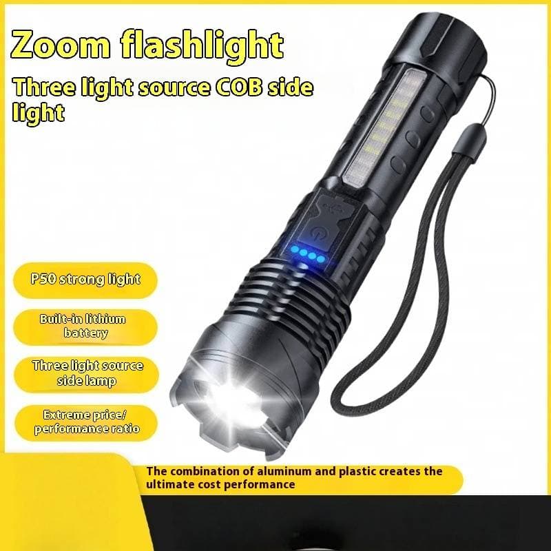 Ultra Bright LED Rechargeable Work Light - 1000 Lumen Aluminum Alloy Auto Repair Light With Magnetic Base, IP65 Waterproof For Car Mechanics