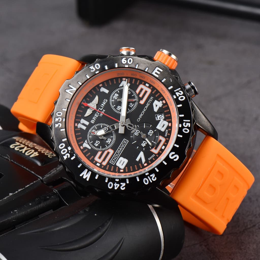 Montre à Quartz étanche 3Atm pour hommes, toutes fonctions, montre-bracelet colorée, calendrier, chronographe
