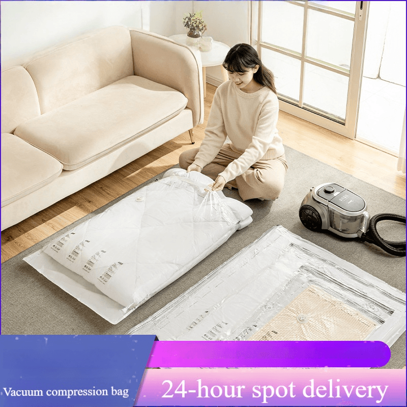 Vacuum Storage Bags - Extra Thick Compression Bags For Clothes, Blankets & Winter Coats, Includes Electric Pump