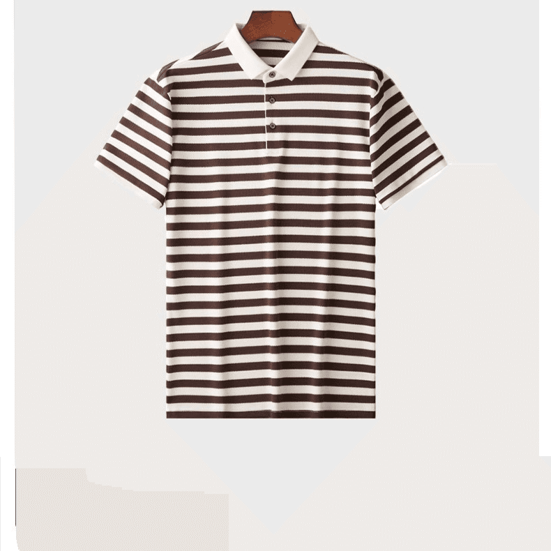Men's Clothing Short Sleeved Shirt High End Lapel Shirt Loose Large Size Versatile Tops Men