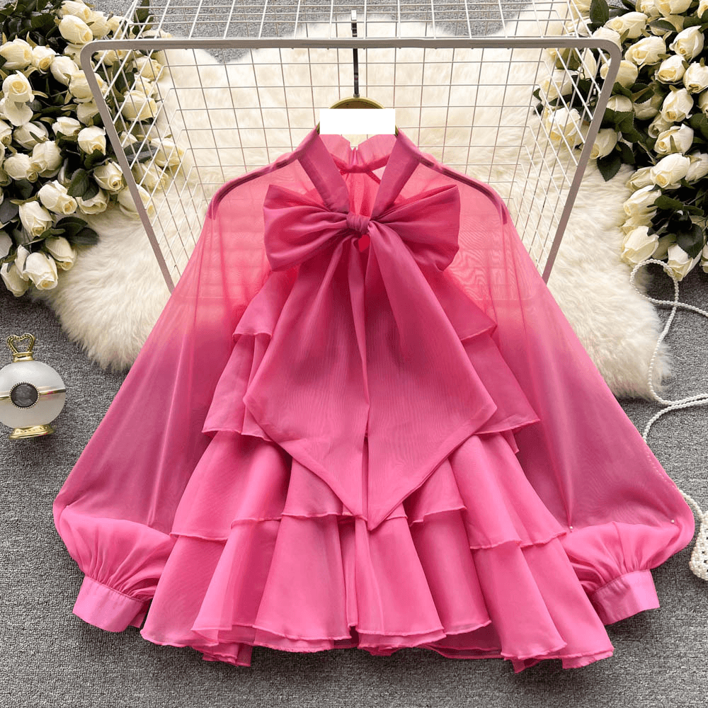 Women's Fashion Niche Elegant Temperament Sweet Long-sleeved Chiffon Shirt