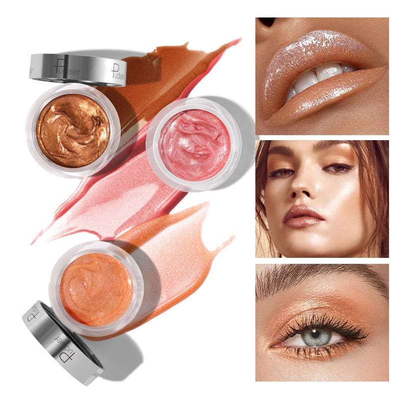 10 color liquid blush eyeshadow Sleeper silkworm brightening lips and cheeks dual Contouring natural fine flash highlight