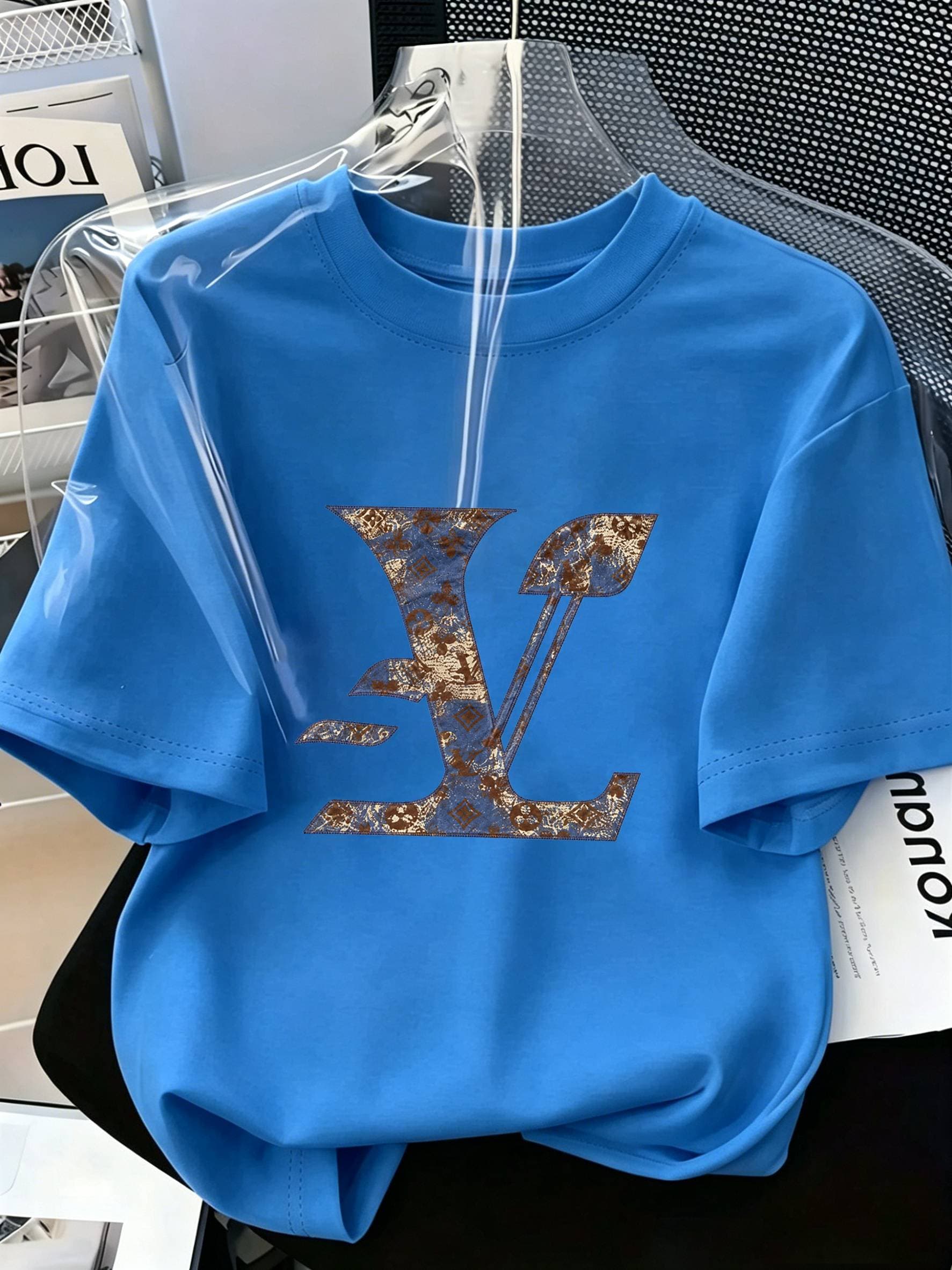 T-shirt tendance été 2026, coupe ample, manches courtes, imprimé