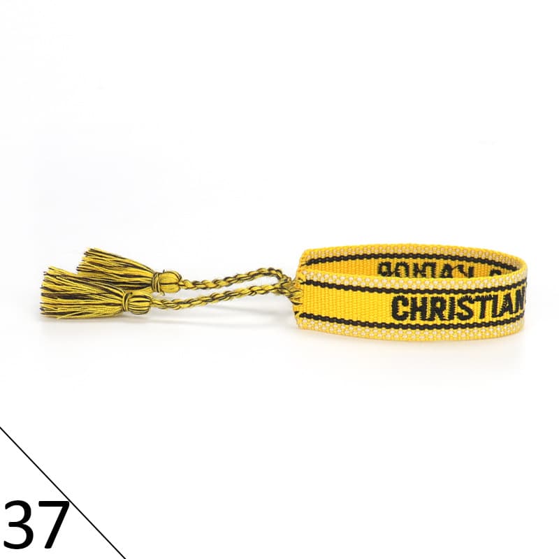 Bracelet unisexe tendance avec lettres tressées