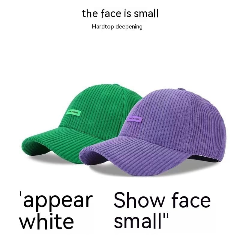 2022 New Autumn/Winter Light Board Corduroy Women's Baseball Korean Duck Tongue Hat