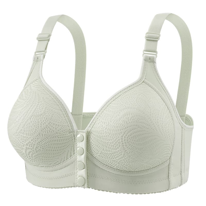 Women's Intimates Large Size Front Button Nursing Bra Gather Breathable And Comfortable Side Breast Collection Middle Aged Mother No Steel Ring Bra