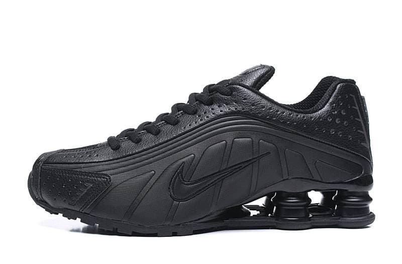 Chaussures de running décontractées Nike Shox R4 blanches classiques à coussin d'air, style rétro « papa », respirantes et résistantes, pour