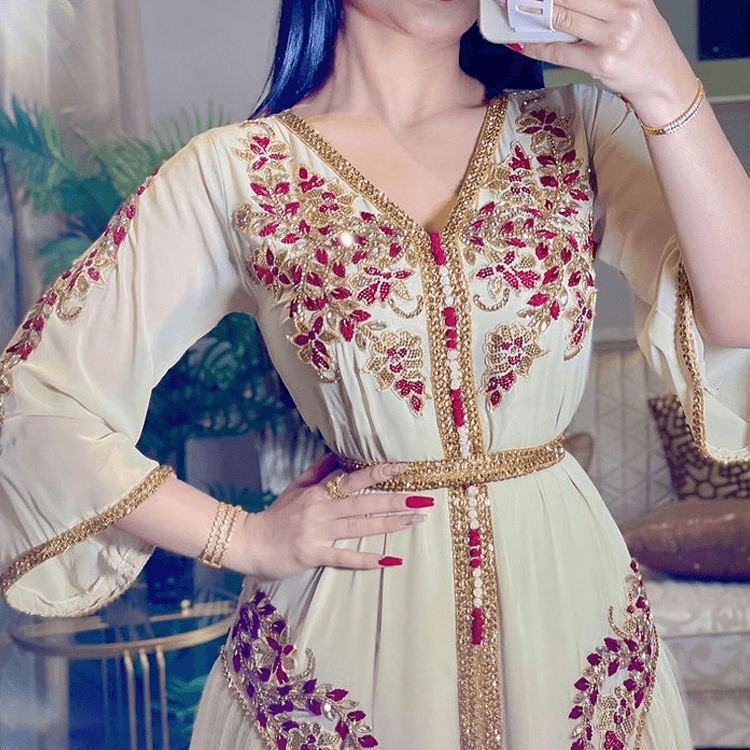 Women's Clothing Sexy Chiffon Embroidered Belt Dress