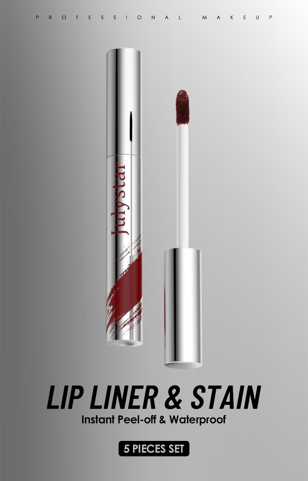 Peel-off Lip Gloss Set, Matte Long-lasting Matte Lip Gloss, Peel-off Lip Liner Pen, Peel-off Lipstick Pen