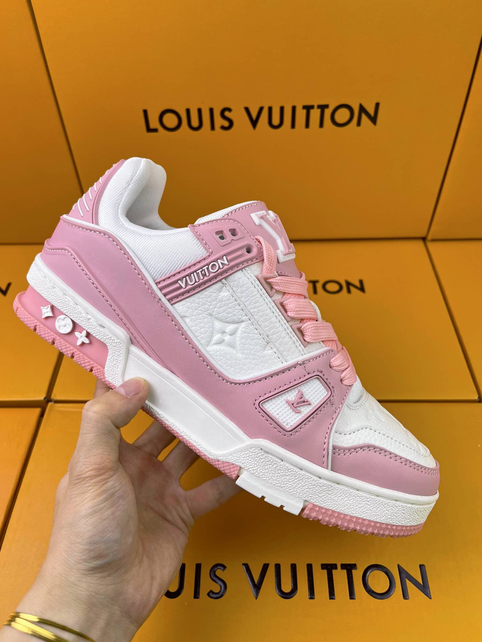 Chaussures de sport basses en cuir respirant patchwork, semelle souple et légère, style tendance et polyvalent, pour couples.