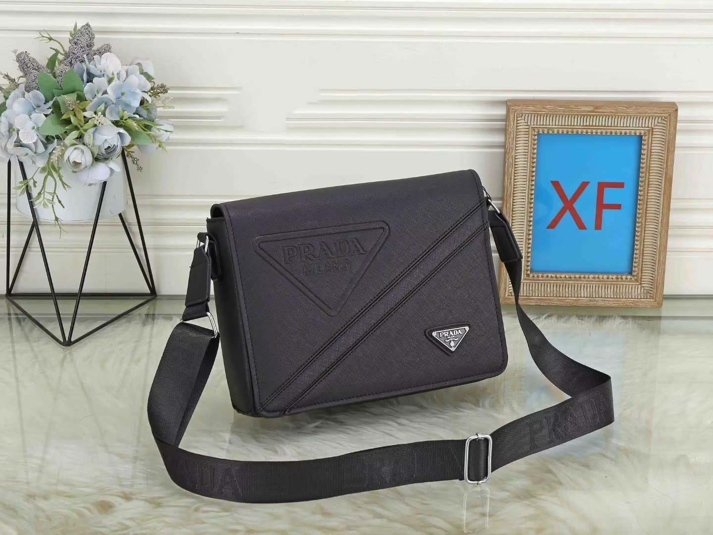Sac à bandoulière rayé de luxe pour hommes, porte-documents, nouvelle mode 2024
