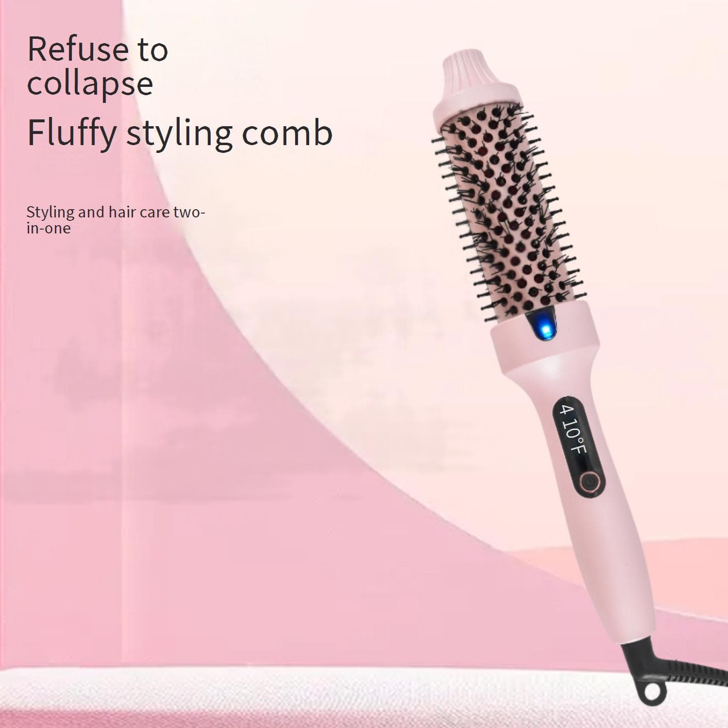 Hair Curler Fluffy Comb Curling Iron 38mm Electric Curling Straight Hair Comb Multi Function Two In One Hair Straightener Curling Iron Dual Purpose