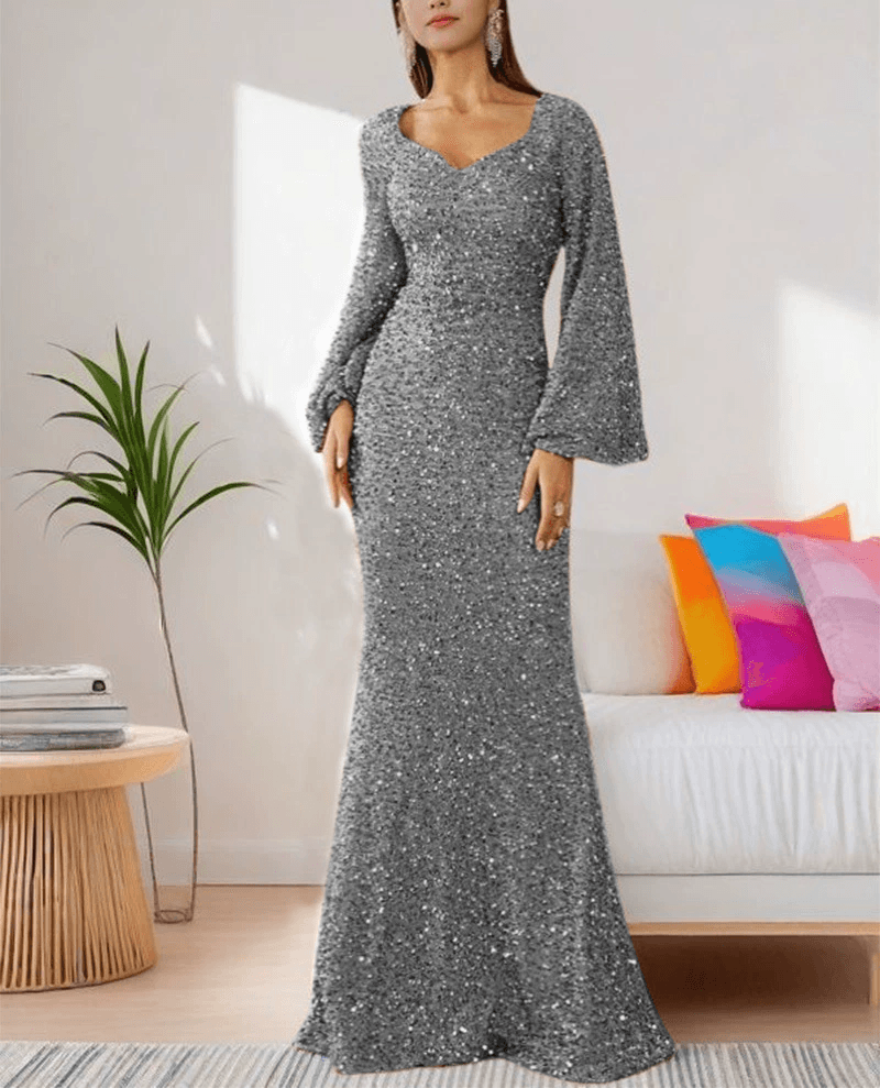 Women's Clothing Sprinkling Gold Embroidered Sexy Cloak Large Dress