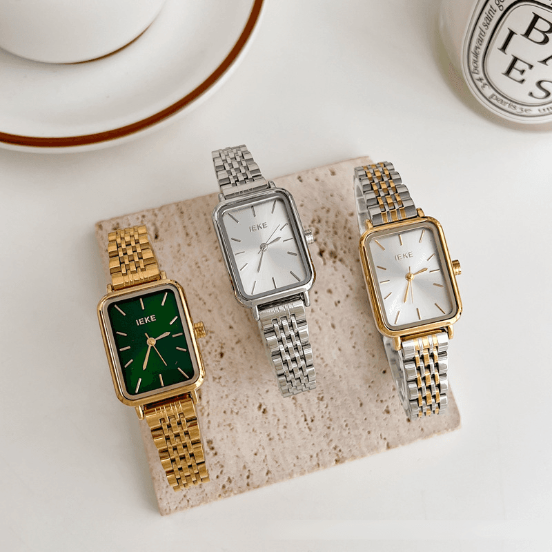 Women's Watches Small Square Dial Simple Retro Style Steel Belt High-end Niche Watch Feminine Temperament
