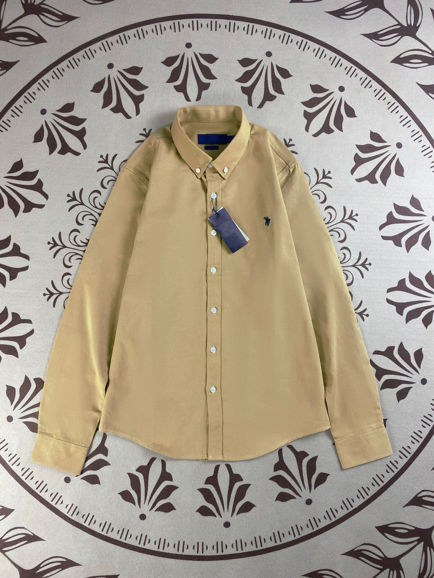 Chemise classique décontractée à manches longues 100 % coton